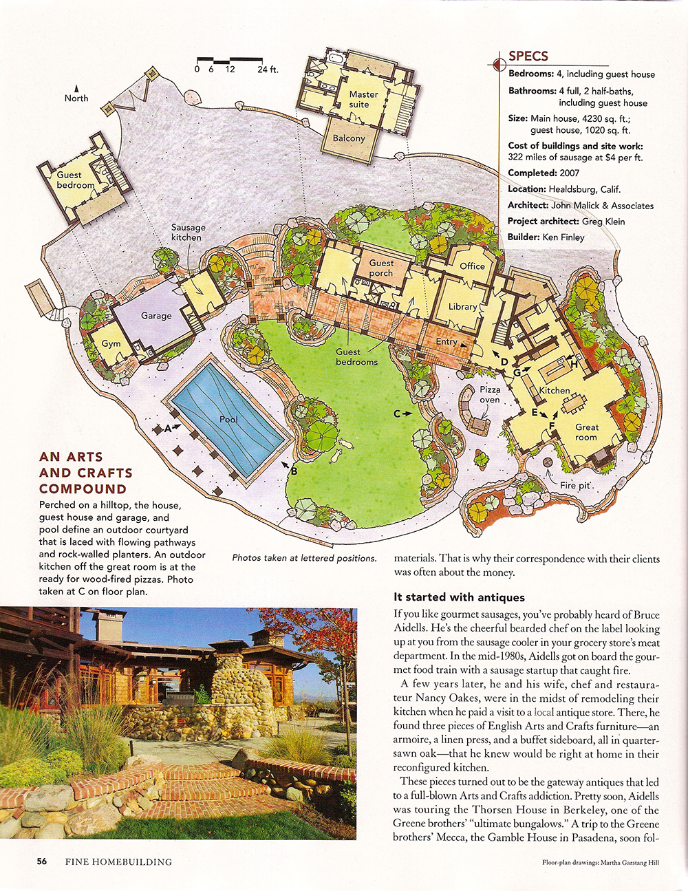 Page four of Fine Homebuilding summer 2010, carrying Archive Designs items