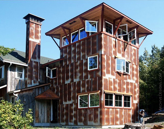 Rustic three story tower