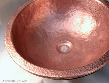 hammered copper sink by Archive Designs