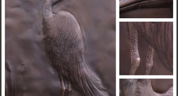 Exquisite Egret Repoussé by Archive Designs