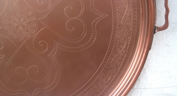 round copper platters