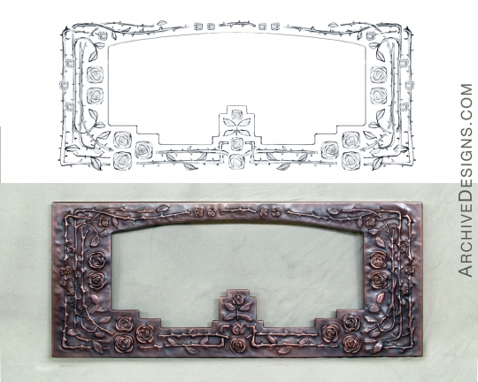 Mirror Frame with roses by Archive Designs