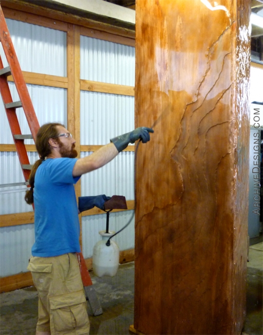 Putting patina on a panel