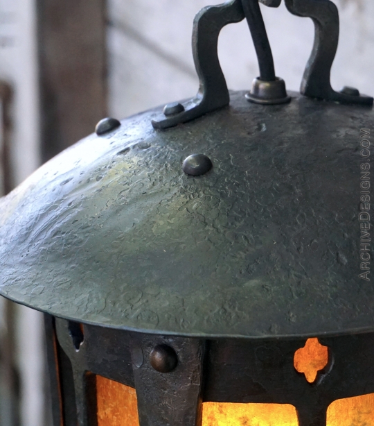Domed roof of forged lantern