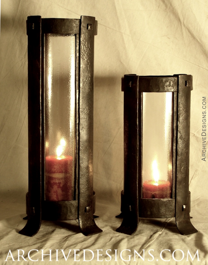 Candle Holders in Forged Steel by Archive Designs