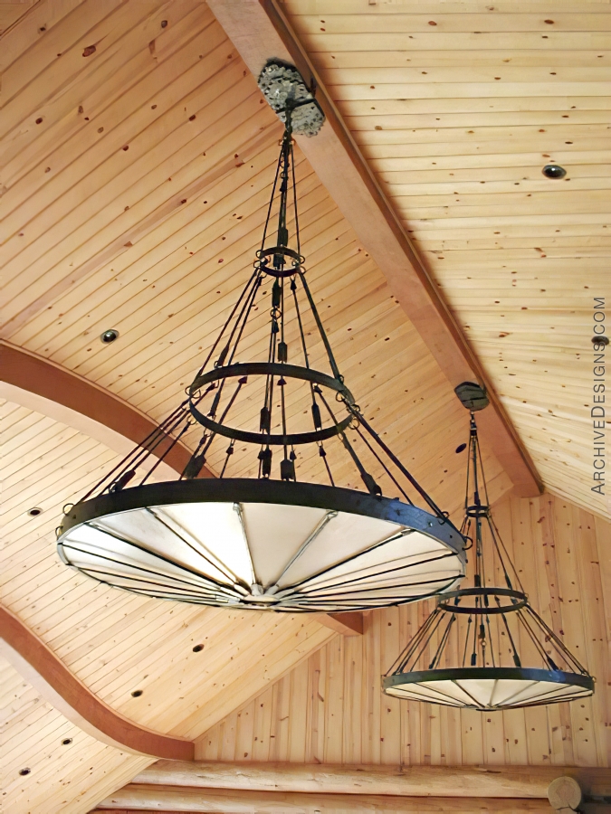 Rustic Arrow Chandeliers by Archive Designs